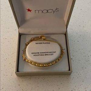 Macy’s diamond accent adjustable bracelet
